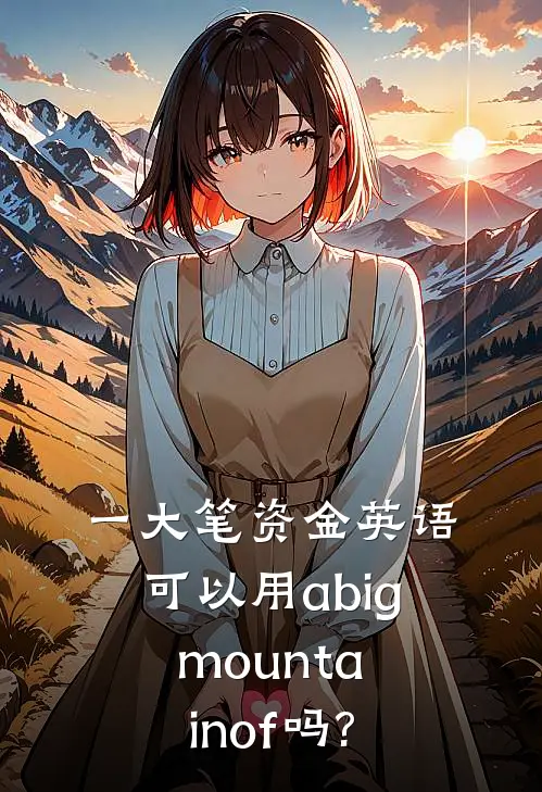 一大笔资金英语可以用a big mountain of 吗?