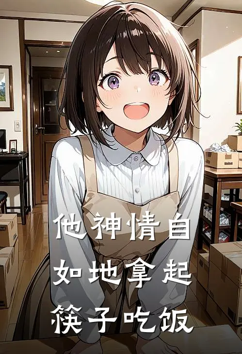 他神情自如地拿起筷子吃饭